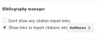 google scholar settings screenshot