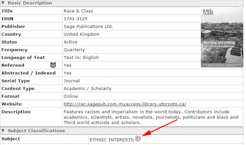 screenshot of ulrich's journal detailed information