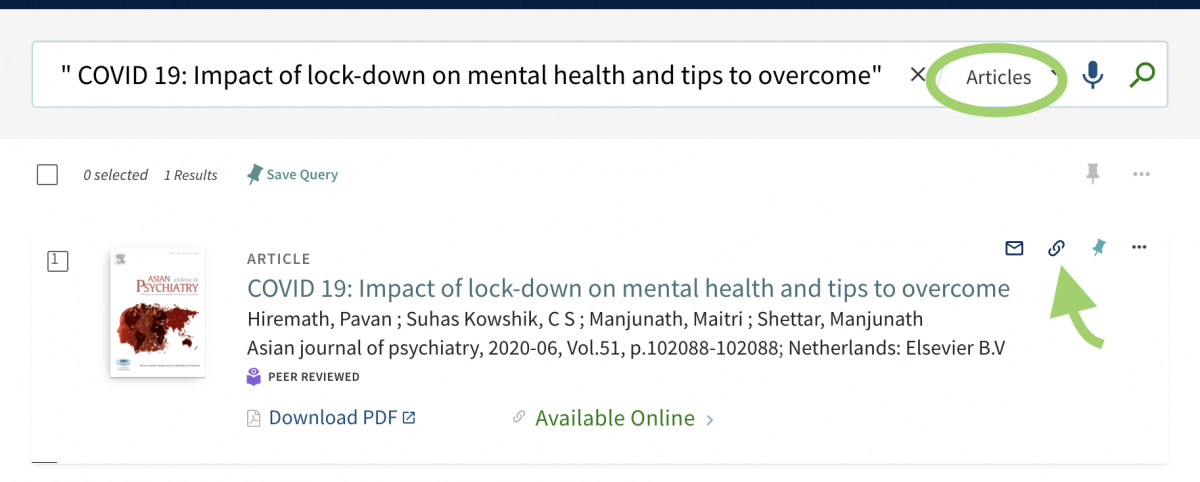 screen capture of article on the impact of covid lockdowns on mental health