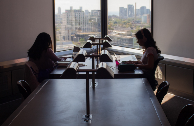 students studying in robarts library