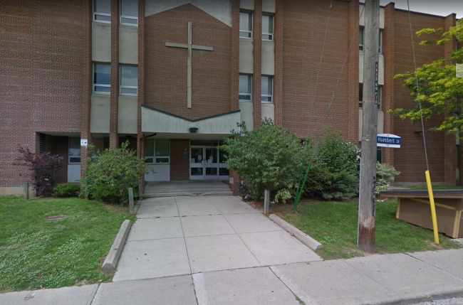 Photo of exterior of the entrance to the University of Toronto Schools (UTS) 