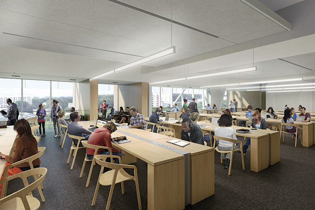 Students studying in Robarts Common